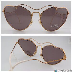MIU MIU Lux Oversized Butterfly Aviator Shades, Statement Novelty Defect MU55R